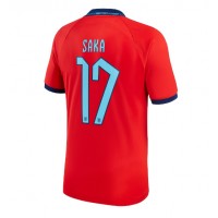 Pánský Fotbalový dres Anglie Bukayo Saka #17 MS 2022 Venkovní Krátký Rukáv